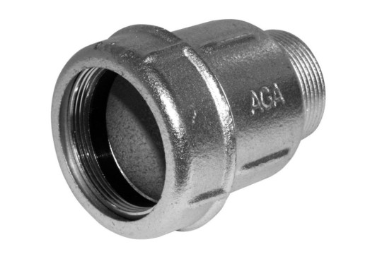 AGAFLEX AK spojka 2 1/2", 72,0-76,8mm, s vnějším závitem, svěrná, voda, litina/pozink