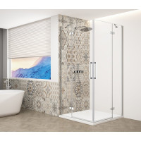 TRINITY CHROME obdélníkový sprchový kout 1100x800mm, rohový vstup, čiré sklo