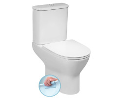 DARIO RIMLESS WC kombi mísa s nádržkou, spodní/zadní odpad, bílá