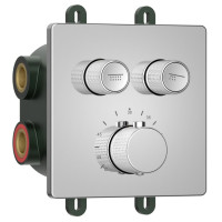 SMARTSELECT podomítková sprchová termostatická baterie, box, 2 výstupy, chrom