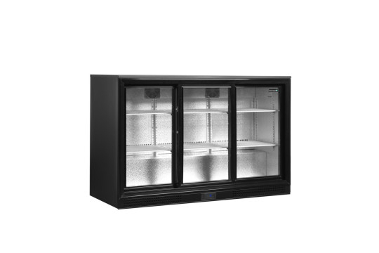 Minibar prosklené posuvné dveře, černá TEFCOLD DB301S-3