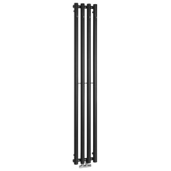 PILON otopné těleso 270x1800mm, se čtyřmi háčky pro ručník, černá mat