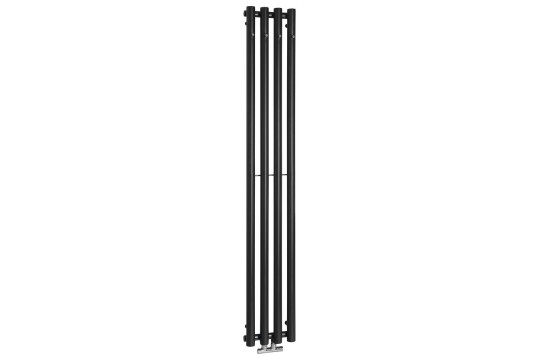 PILON otopné těleso 270x1800mm, se čtyřmi háčky pro ručník, černá mat