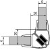 Sada dvou těsnění (magnet) na 6mm sklo, 2000mm, varianta roh