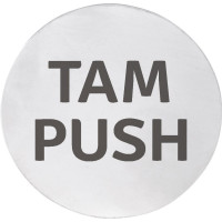 Cedule TAM/PUSH, Ø 75mm, nerez mat