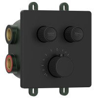 SMARTSELECT podomítková sprchová termostatická baterie, box, 2 výstupy, černá mat