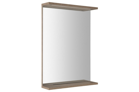 KORIN STRIP zrcadlo s LED osvětlením 50x70x12cm, dub platin