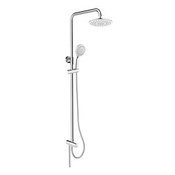Mereo, Sprchový set s tyčí, bílá hlavová sprcha a třípolohová ruční sprcha CB95001SW1