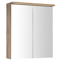 KAWA STRIP galerka s LED osvětlením 60x70x22cm, dub emporio