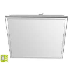 SILVER stropní LED svítidlo 28x28cm, 10W, 230V, denní bílá, chrom