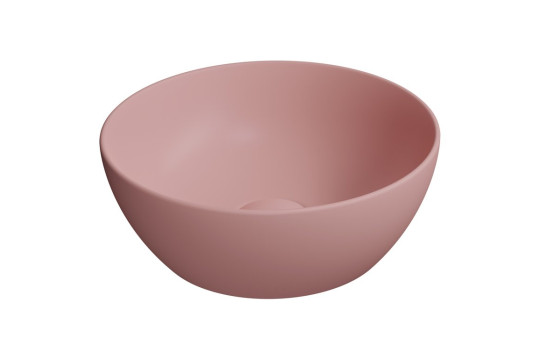 PURA keramické umyvadlo na desku, průměr 32cm, blush mat