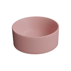 KUBE X keramické umyvadlo na desku, průměr 32cm, blush mat