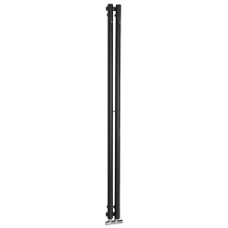 PILON otopné těleso 122x1800 mm, se dvěmi háčky pro ručník, černá mat