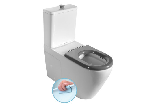 MEDIC RIMLESS WC kombi mísa s nádržkou, spodní/zadní odpad, bílá