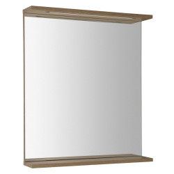 KORIN STRIP zrcadlo s LED osvětlením 60x70x12cm, dub platin