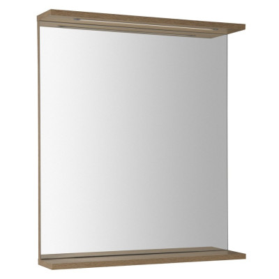 KORIN STRIP zrcadlo s LED osvětlením 60x70x12cm, dub platin