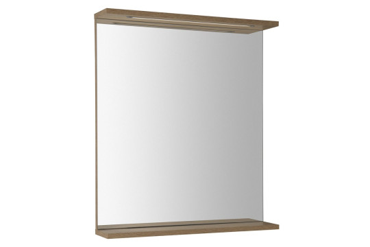 KORIN STRIP zrcadlo s LED osvětlením 60x70x12cm, dub platin