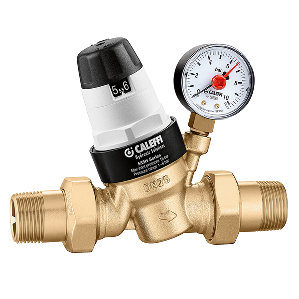 Caleffi 5350H Regulátor tlaku vody 1&quot; Reg. 1 - 6 BAR, PN25, Tmax 80°C 5350H1