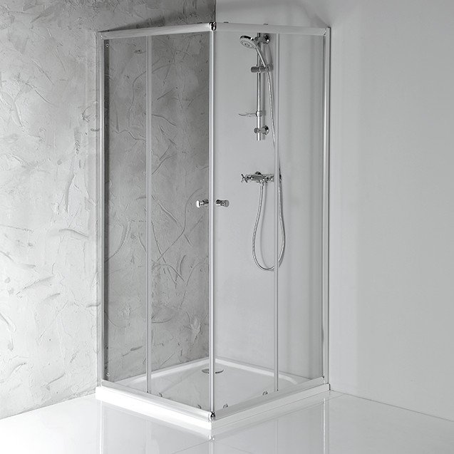 AGGA štvorcová sprchová zástena 900x900mm, číre sklo HLF909