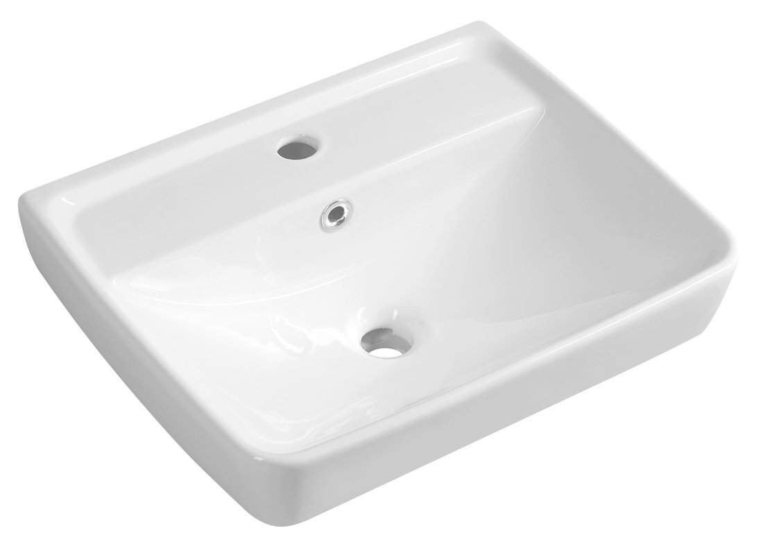 DURU keramické umývadlo 50x40 cm, biela TU0350