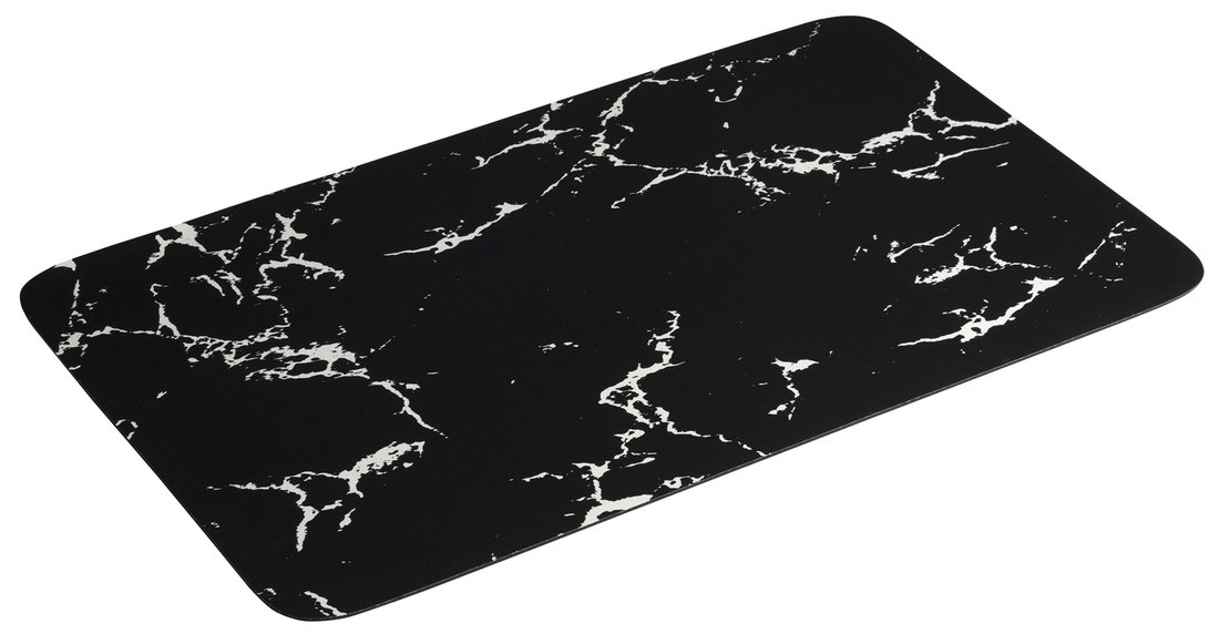 Kúpeľňová predložka 50x80cm, absorpčná, čierna/mramorová PCD011