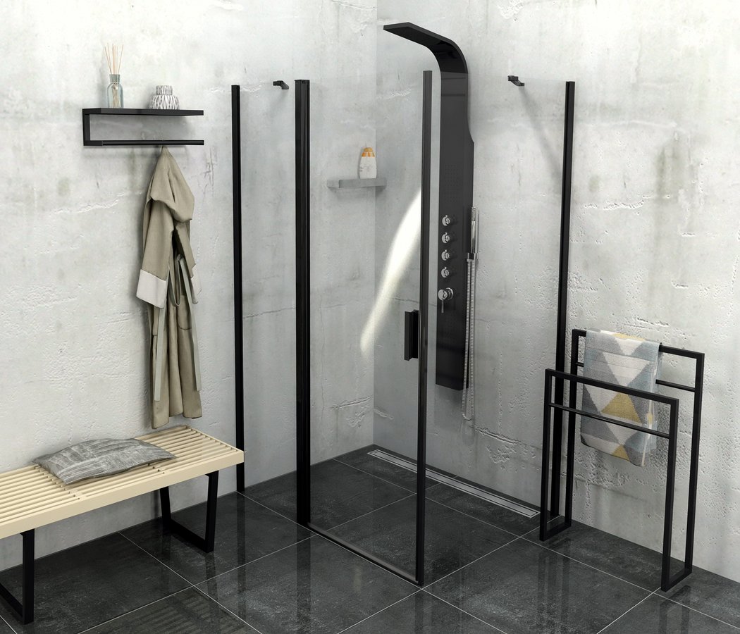 Zoom Line Black obdĺžnikový sprchovací kút 1000x900mm L / P variant ZL1310BZL3290B
