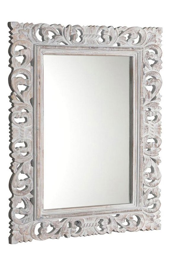 SCULE zrkadlo v ráme, 70x100cm, biela IN171