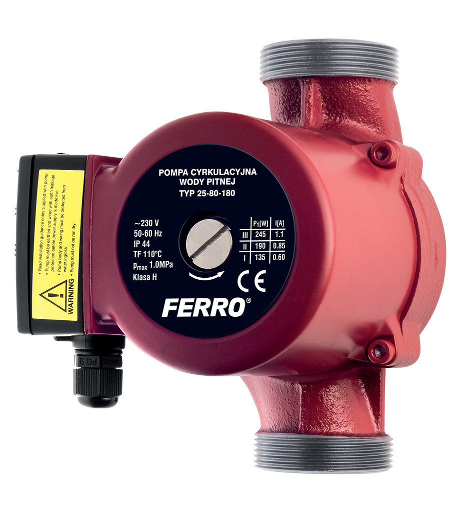 Oběhové čerpadlo FERRO pro pitnou vodu, 25-80 180mm (2&quot;) W0301