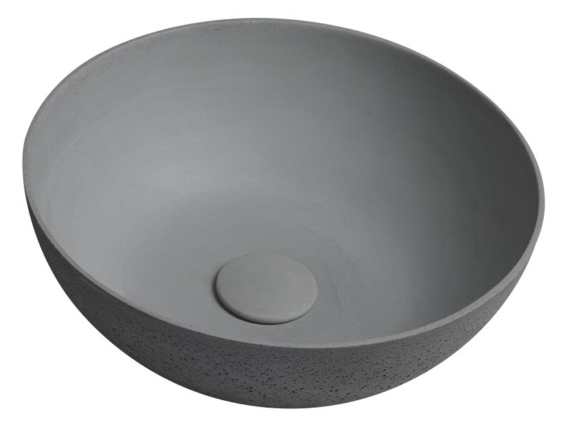 FORMIGO betónové umývadlo, priemer 39 cm, šedá FG039