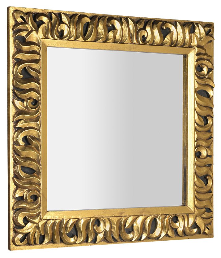 ZEEGRAS zrkadlo v ráme, 90x90cm, zlatá IN416