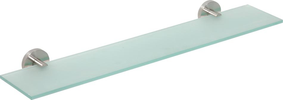 X-STEEL sklenená polička 600mm, brúsená nerez (104102045) XS601