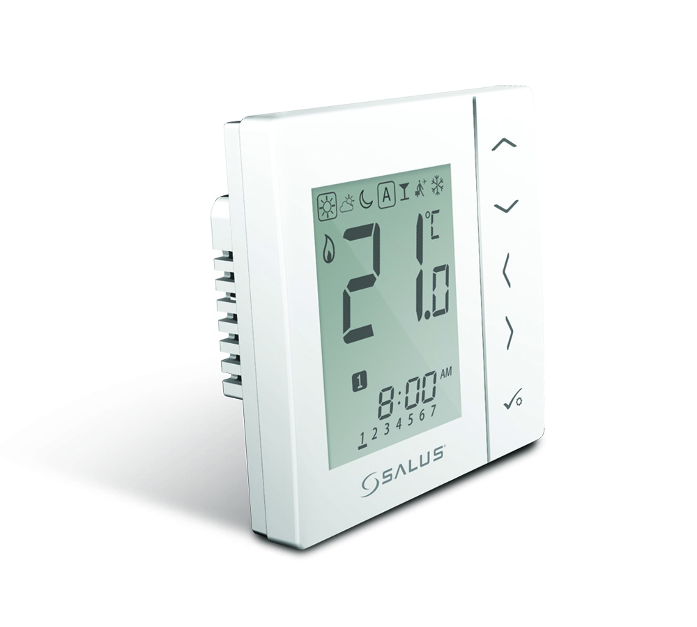 VS30W - Týždenný programovateľný termostat Biely 230V VS30W