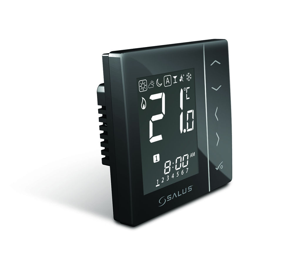 VS30B - Týždenný programovateľný termostat Čierny 230V VS30B