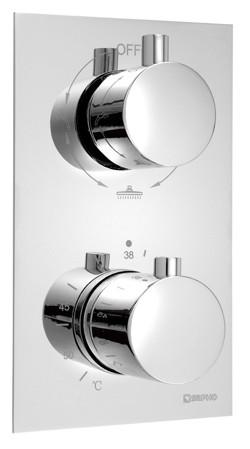 KIMURA podomietková sprchová termostatická batéria, box, 3 výstupy, chróm KU383