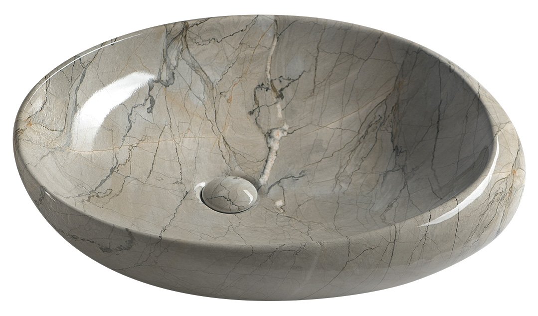 DALMA keramické umývadlo 68x44x16,5 cm, grigio MM313