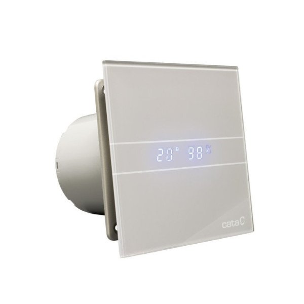 E-100 GSTH kúpeľňový ventilátor axiálny s automatom, 4W / 8W, potrubia 100mm, strieb 900600