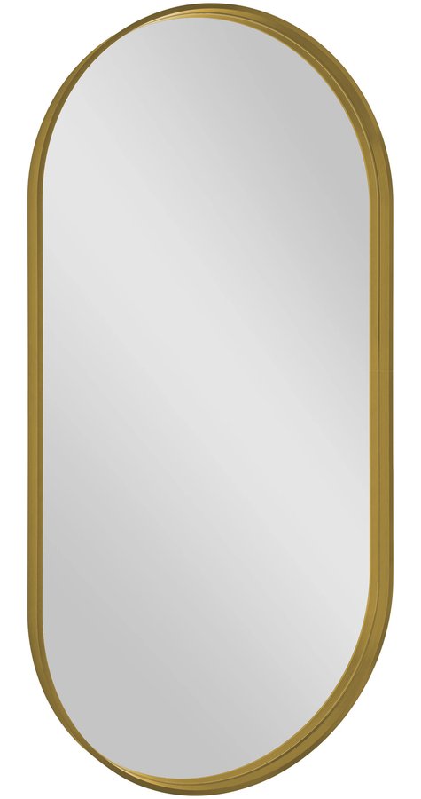 AVONA oválne zrkadlo v ráme 50x100cm, zlato mat AV500G