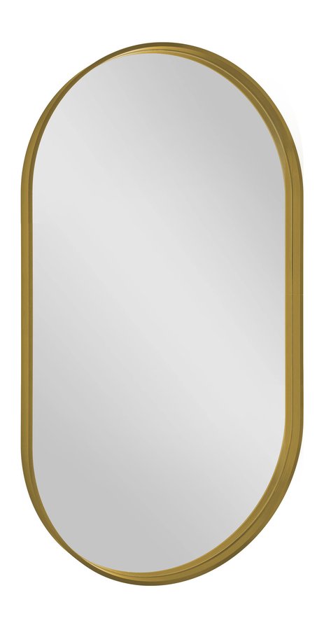 AVONA oválne zrkadlo v ráme 40x70cm, zlatá mat AV400G