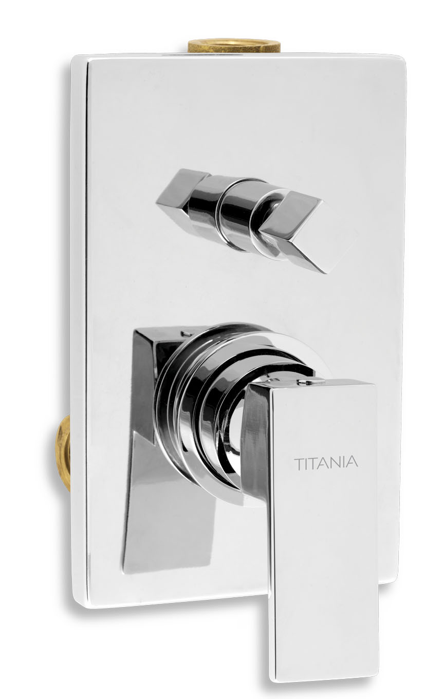 Vaňová sprchová pod. batéria s prepínačom Titania CUBE chróm 98850R,0