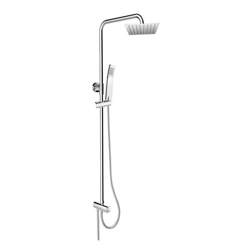 Mereo, Sprchový set s tyčou hranatý, nerezová hlavová sprcha a trojpolohová ručná sprcha CB95001SS2 CB95001SS2