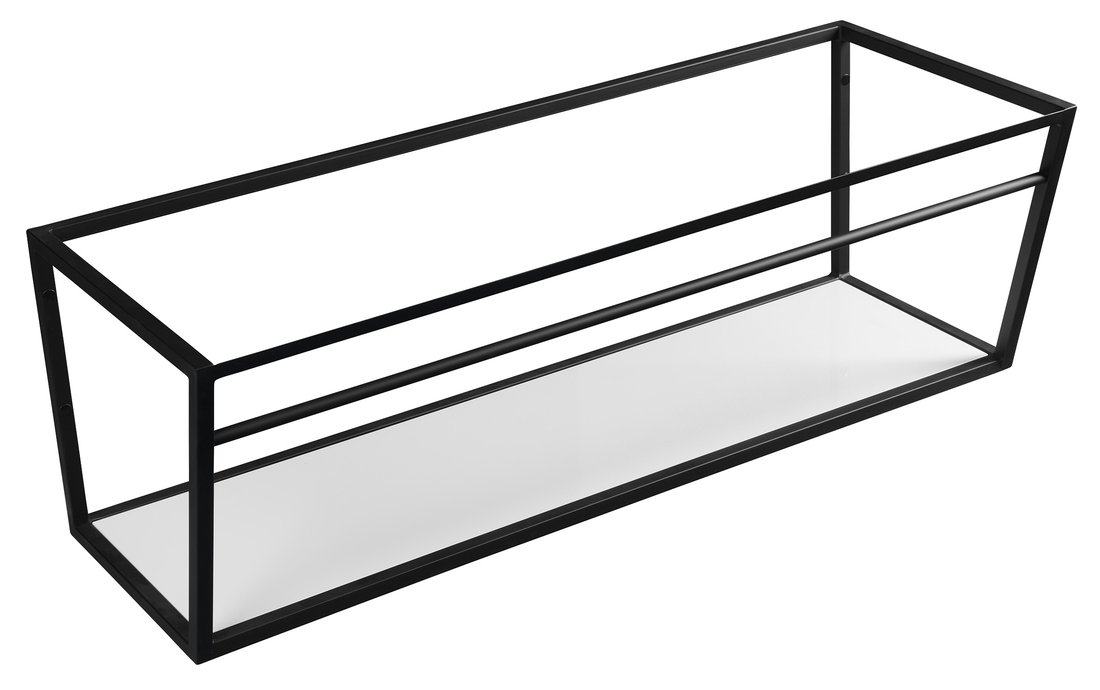 SKA Konštrukcia pod umývadlo / dosku 1200 mm čierna mat, s bielou MDF policou SKA104