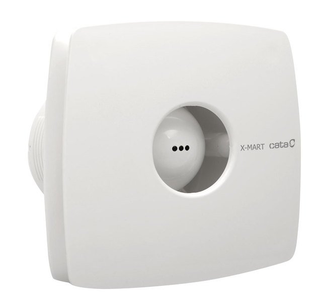 X-MART 10T kúpeľňový ventilátor axiálny s časovačom, 15W, potrubia 100mm, biela 1011000