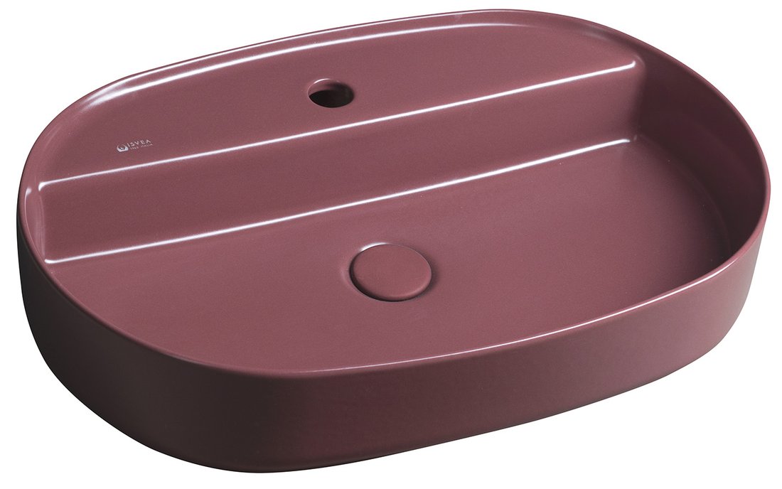 INFINITY OVAL keramické umývadlo na dosku, 60x40 cm, maroon red 10NF65060-2R