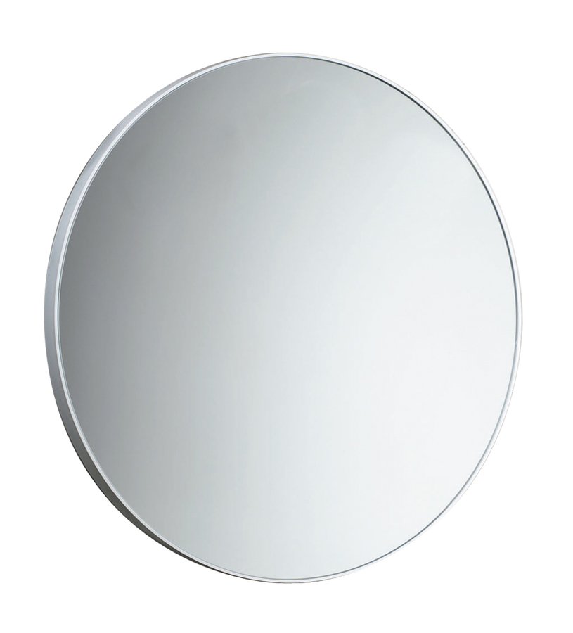 Zrkadlo okrúhle v plastovom ráme ø 60cm, biela 600002