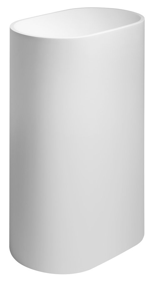 TREVA umývadlo voľne stojace, liaty mramor, 56,5x85cm, biela mat TR565