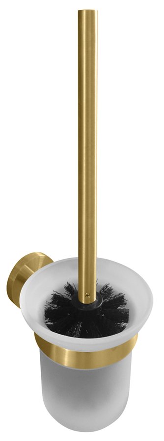 X-ROUND GOLD WC kefa nástenná, miska mliečne sklo, zlato mat XR303GB
