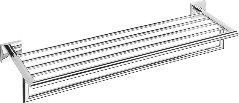 X-SQUARE polička na uteráky s hrazdou 650x110x215mm, chróm (132205072) XQ601