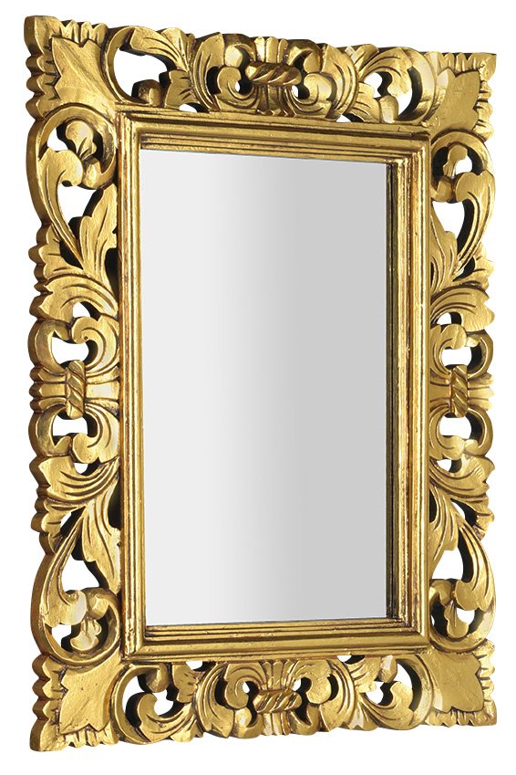 SAMBLUNG zrkadlo v ráme, 60x80cm, zlatá IN121